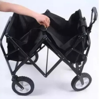 Carro Camping Plegable Negro con 4 Rueda