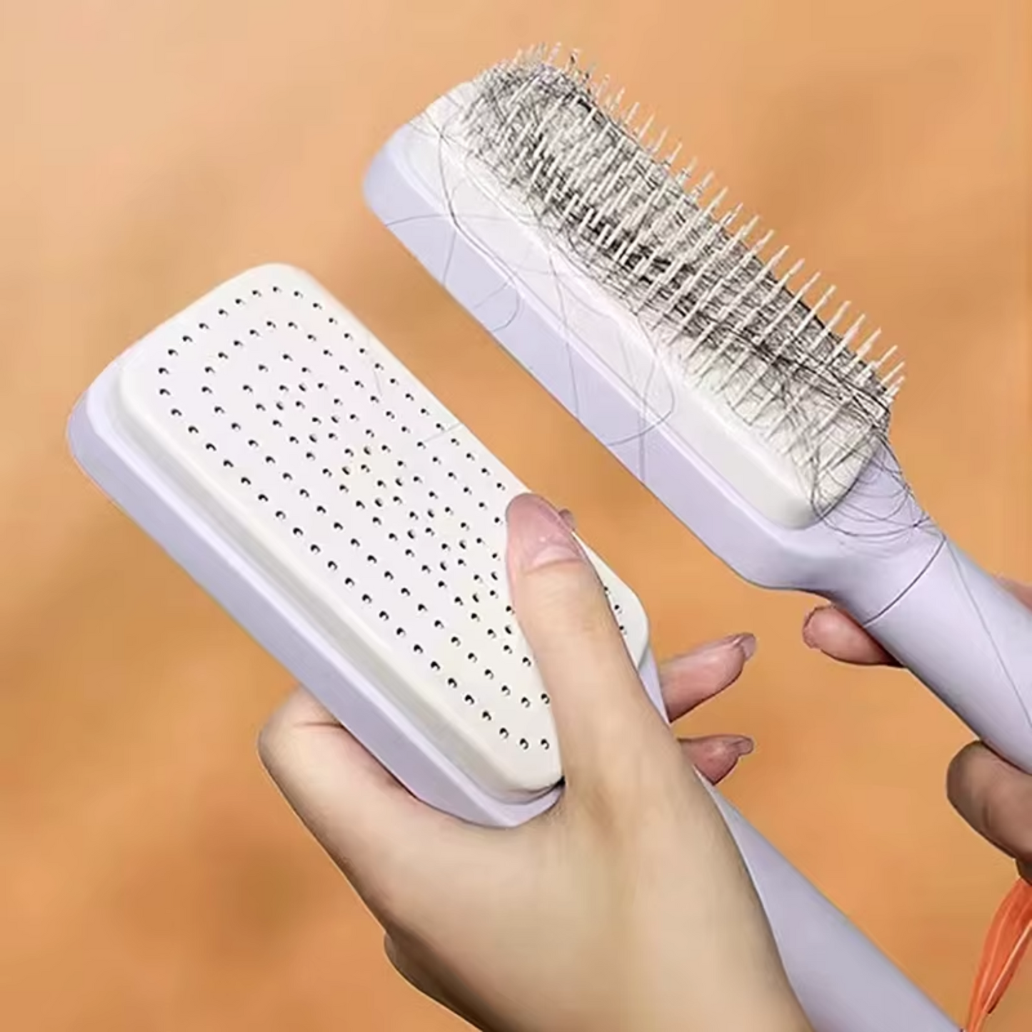 Cepillo Para El Cabello Autolimpiante