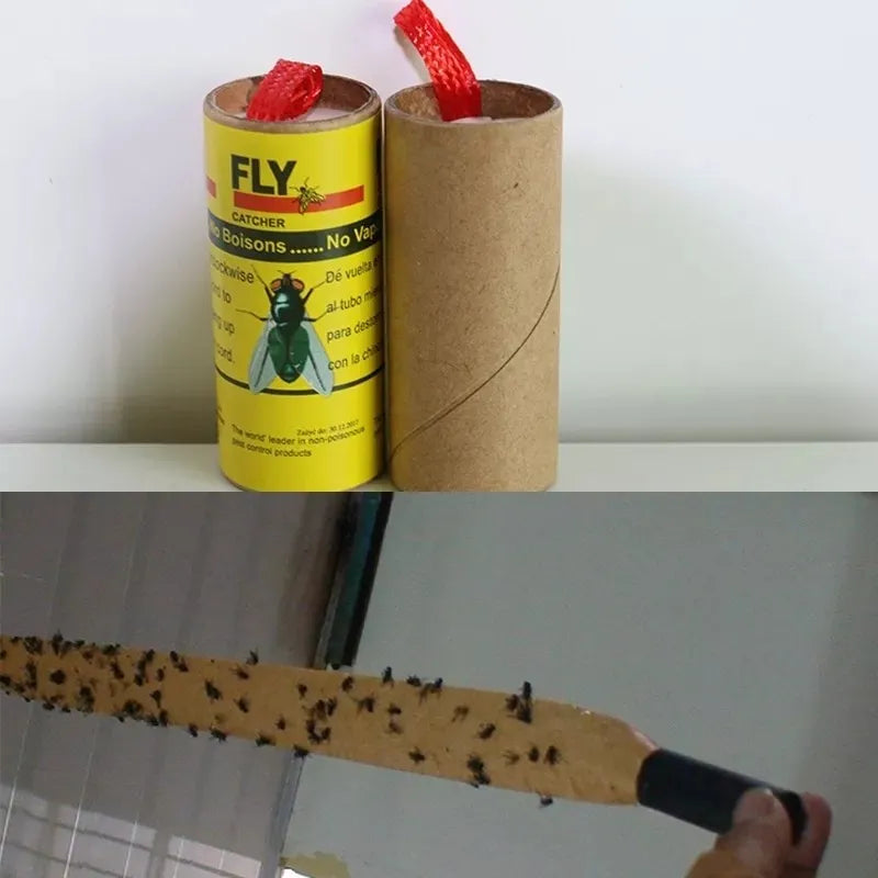 4 Papel Atrapa Mata Moscas Mosquitos
