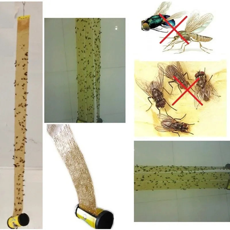 4 Papel Atrapa Mata Moscas Mosquitos